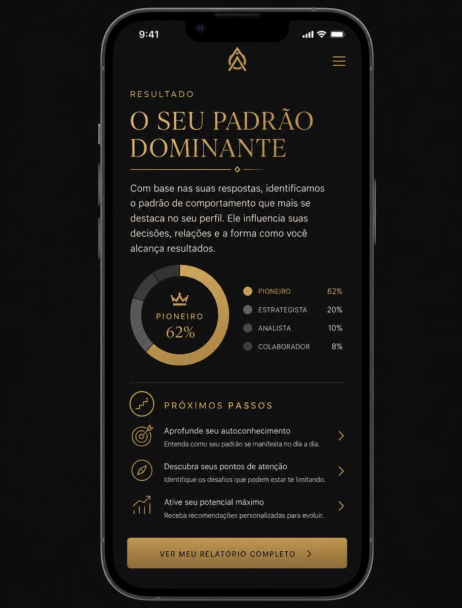Ecrã do diagnóstico: O seu padrão